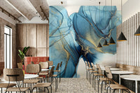 Cosmic swirls and stars in Celestial Azure mural

