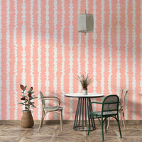 Elegant Blush Pebble Rows wallpaper for calming spaces

