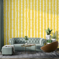 Vibrant yellow and orange stacked pattern wallpaper

