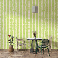 Vibrant lime pebble stack wallpaper for bedrooms

