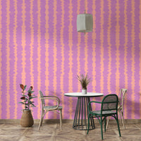 Modern lilac and peach wallpaper for living room walls

