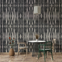Modern Ethereal Charcoal Weave wallpaper for offices

