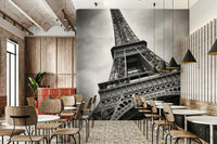 Eiffel Tower wall mural with strong lines and impact

