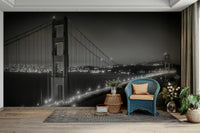 Floral Whisper wall mural in muted colors

