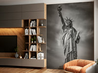 NYC's iconic Statue of Liberty depicted in a large mural

