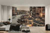 Elegant gondolas and reflections in Venice's tranquil canals

