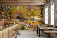 Calm and inviting autumn landscape bringing nature indoors

