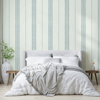 Cozy boho striped wallpaper for rooms
