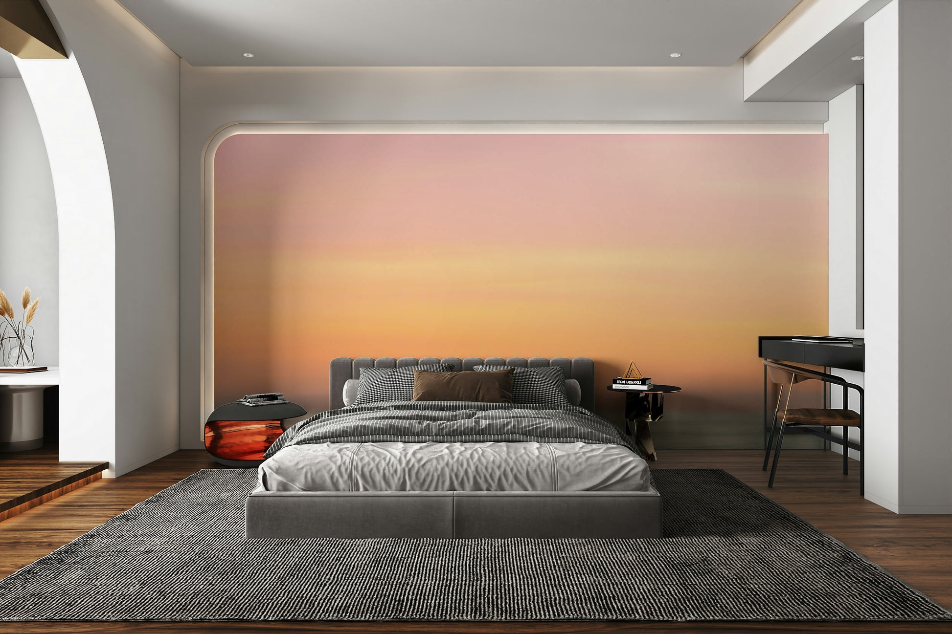 Minimalist design depicting a serene horizon

