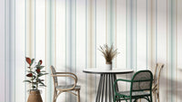 Elegant coastal striped wallpaper
