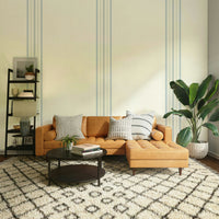 Wallpaper with vintage-inspired stripes
