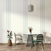 Classic stripe mural for elegant interiors
