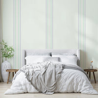 Baby blue and soft pink stripe wallpaper
