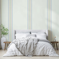 Soft pastel stripe wallpaper for walls
