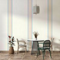 Vertical stripe wallpaper in warm colors
