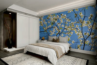 Dogwood flowers against sky wallpaper
