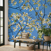 Delicate branches with fresh blossoms
