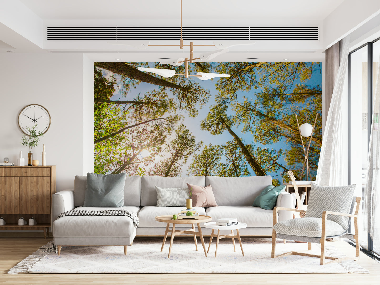 Skyward Trees Wallpaper for Walls: Nature's Beauty Wall Mural