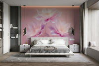 Elegant flower mural for calm spaces
