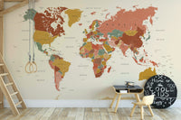 Classic map design with muted colors
