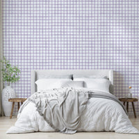 Hand-painted gingham for bedroom or kitchen

