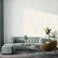 Soft beige vertical line wall mural

