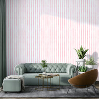 Natural brushstroke striped wall mural
