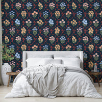 Wallpaper with soft floral design
