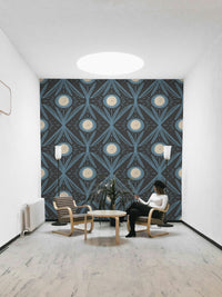 Soft and bold floral mural combination
