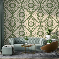 Floral wallpaper for farmhouse interiors
