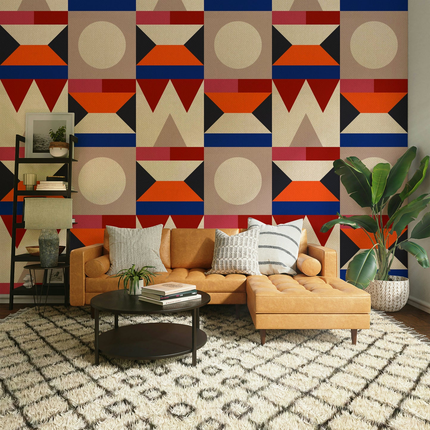 Contemporary geometric wallpaper

