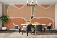 Elegant terracotta wall mural design


