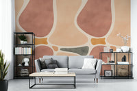Boho-style pottery mural wallpaper

