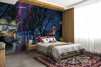 Vibrant and detailed print with iconic landmarks

