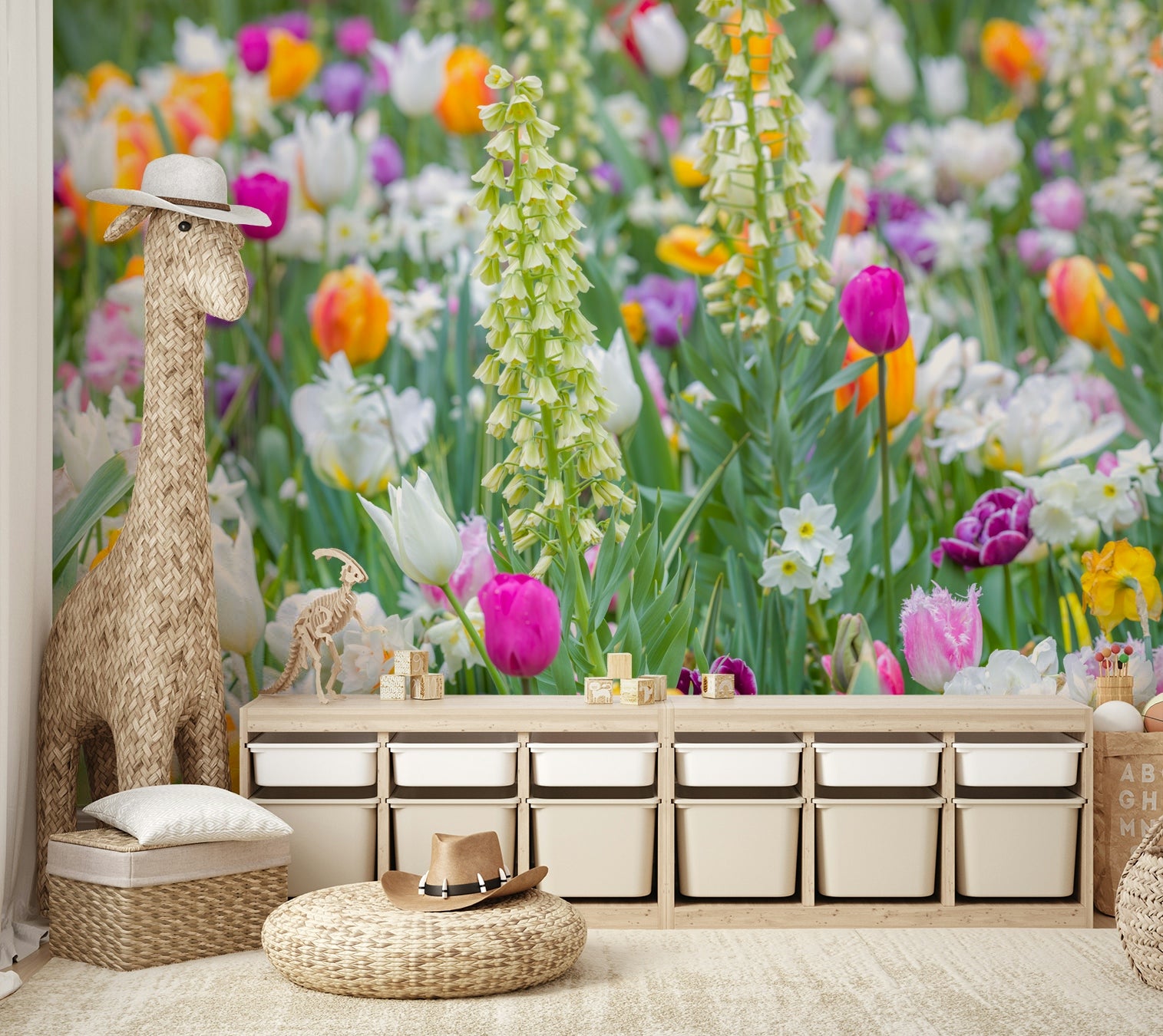 Vibrant tulips in full bloom

