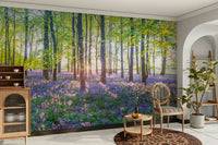 Mesmerizing Bluebell Forest Wall Mural
