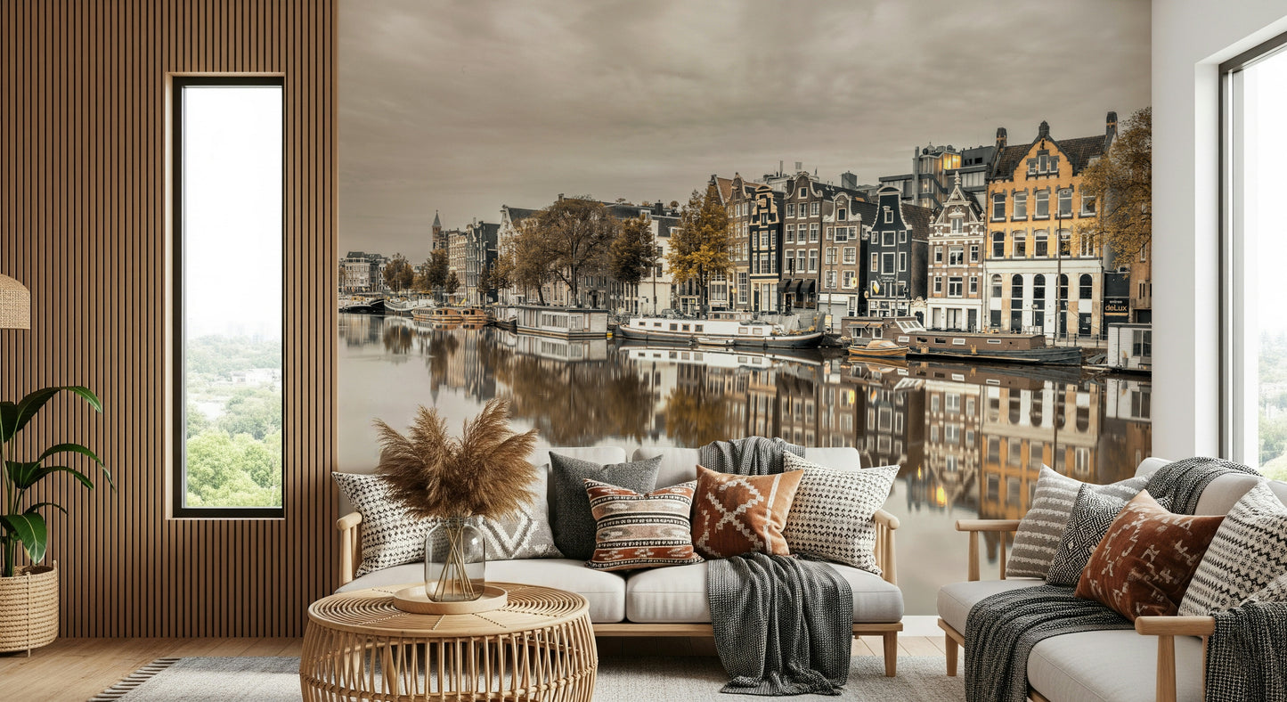 Amsterdam's Mirror Wall Mural