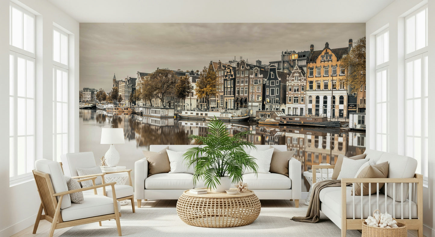 Amsterdam's Mirror Wall Mural