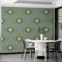 Bloom Light Sage Olive wallpaper adding warmth and elegance to any room

