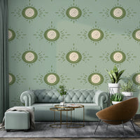 Timeless floral patterns in soft sage and olive perfect for contemporary spaces
