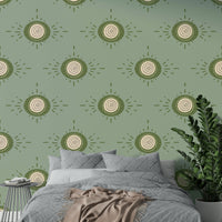 Scandinavian-inspired floral design in soft sage and olive tones

