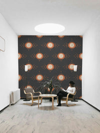 Folk Bloom wallpaper adding warmth and sophistication to any room


