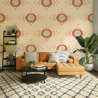 Folk Bloom wallpaper creating a cozy and sophisticated atmosphere

