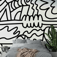 Subtle abstract movement in high-quality mural wallpaper

