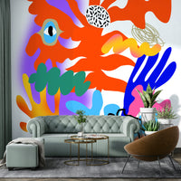 High-quality mural capturing the dynamic energy of the Big Bang

