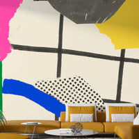 Summer collage mural capturing the essence of sun-filled days

