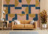 Bold, colorful tile design mural for kitchens and bathrooms

