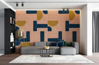 Bright and colorful painted tile mural for kitchens or bathrooms

