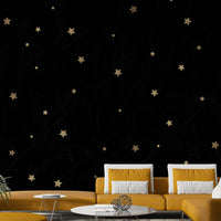 Peaceful night sky wallpaper with bright, twinkling stars

