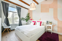 Dynamic, retro-inspired tile design bringing energy to the room

